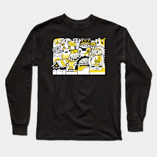 Doodle YELLOW CAB Long Sleeve T-Shirt